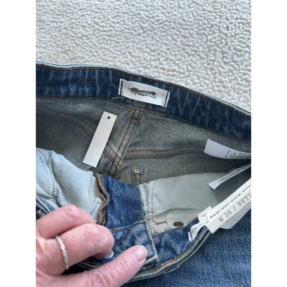 MADEWELL $148 The Curvy Perfect Vintage Wide-Leg Jeans Harvey Wash Size 26P - Picture 13 of 16